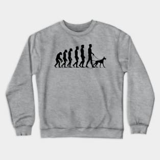Evolution of Man and his Best Friend Crewneck Sweatshirt